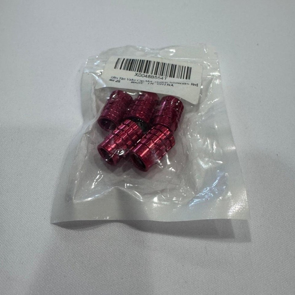 Sealed Hyundai Red Automotive‎ Tire Valve Stem Caps (qty 4)